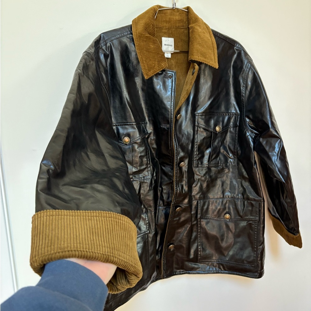 NWOT Maeve Patent Chore Jacket Size Small - Picture 10 of 15